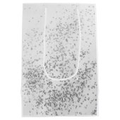 Chic Siver Confetti Bride Tribe Mittlere Geschenktüte (Rückseite)
