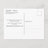 Chic Six Feet Apart Postponed Change Date Wedding Ankündigungspostkarte (Rückseite)