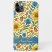 Chic sizilian farbenfrohe Blätter Blumenmuster Case-Mate iPhone Hülle (Rückseite)