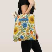 Chic sizilian farbenfrohe Blätter Blumenmuster Tasche (Von Nahem)