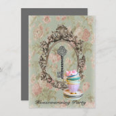 Chic Skelett neues Zuhause Housewarming Party Einladung (Vorne/Hinten)