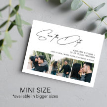 Chic Skript Foto MINI SIZE Hochzeit speichern Sie 