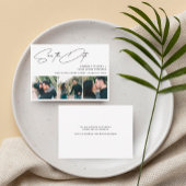 Chic Skript Foto MINI SIZE Hochzeit speichern Sie  Mitteilungskarte