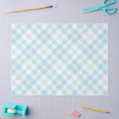 Chic Sky Blue and White Karo Tissue Paper Seidenpapier (Basteln)