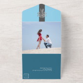 Chic Sky Blue Wedding All In One Einladung (Außenbereich)