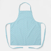 Chic Sky Blue & White Polka Dot Pattern Schürze (Vorderseite)