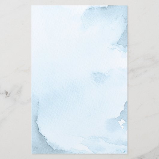 Chic Slate Blue Mountains Skriptmenü Hochzeit (Rückseite)