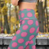 Chic Slate Gray Polka Dot Pattern Yoga Capri Leggings