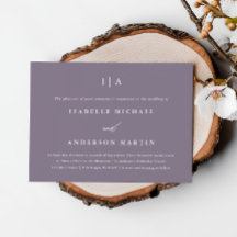 Chic Smoky Lila Monogram Foto Wedding