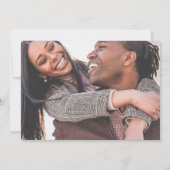 Chic Smoky Lila Monogram Foto Wedding Einladung (Rückseite)