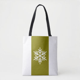 Chic Snowflake Alpine Blaue weiße vertikale Streif Tasche