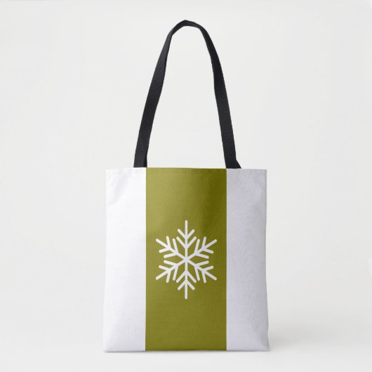 Chic Snowflake Alpine Blaue weiße vertikale Streif Tasche (Vorderseite)