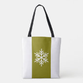 Chic Snowflake Alpine Blaue weiße vertikale Streif Tasche (Rückseite)