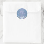 Chic Snowflake Blue Sweet 16 Aufkleber (Tasche)