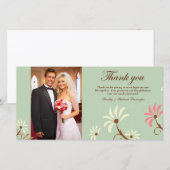 Chic soft aquamarin + creme blumenehe danke (Vorne/Hinten)