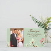 Chic soft aquamarin + creme blumenehe danke (Stehend Vorderseite)