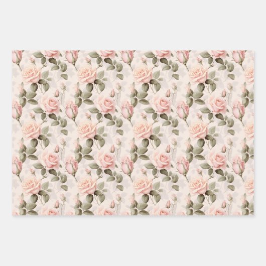 Chic Soft Blush Geschenkpapier Set (Vorderseite)