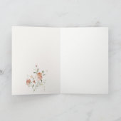 Chic Soft Blush Meadow Wasserfarbe Blumenzehen Dankeskarte (Innenseite)