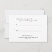 Chic Soft Gradient Pink Orange Geschenkkarte (Rückseite)