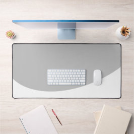 Chic Soft Gray Flows White Wave Bottom Edge Schreibtischunterlage