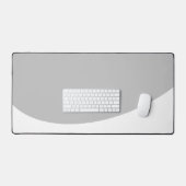 Chic Soft Gray Flows White Wave Bottom Edge Schreibtischunterlage (Tastatur & Maus)
