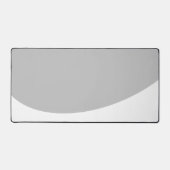 Chic Soft Gray Flows White Wave Bottom Edge Schreibtischunterlage (Vorderseite)