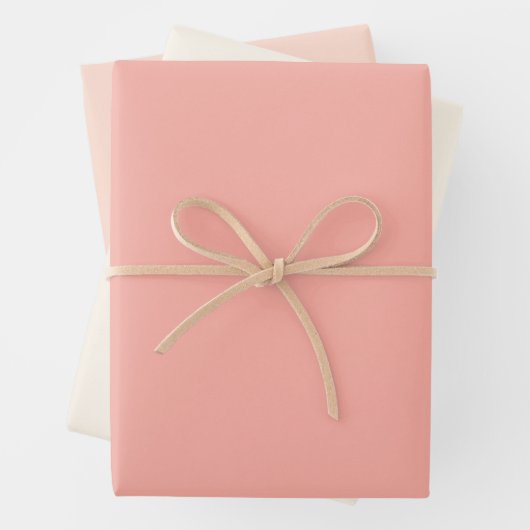 Chic Soft Pink Pale Pastellfarben Solid Shades Mod Geschenkpapier Set (Beispiel)
