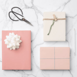 Chic Soft Pink Pale Pastellfarben Solid Shades Mod Geschenkpapier Set