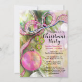 Chic Soft Pink & Sage Green Watercolor Christmas Einladung (Vorderseite)