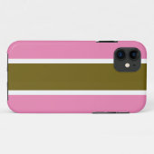 Chic Soft Pink White Golden Olive Racing Streifen Case-Mate iPhone Hülle (Rückseite (Horizontal))