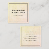 Chic Soft Scale Muster Quadratische Visitenkarte (Vorne/Hinten)