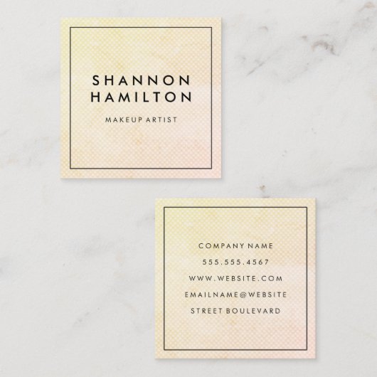 Chic Soft Scale Muster Quadratische Visitenkarte (Vorne/Hinten)