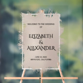 Chic Soft Taupe Splash Hochzeit Willkommen Acrylschild (Neutral)