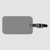 Chic Solid Gray Suitcase Label für einfache ID Gepäckanhänger (Vorderseite (Horizontal))