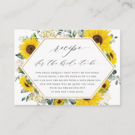 Chic Sonnenblumenrezeption für die Braut Begleitkarte