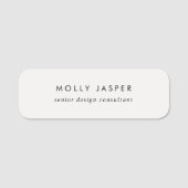 Chic Sophisticated Dove Gray Minimalistisch Namensschild (Vorderseite)