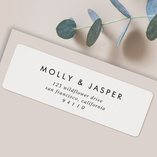 Chic Sophisticated Dove Gray Return Address Label