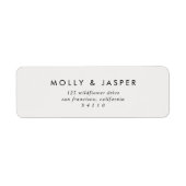 Chic Sophisticated Dove Gray Return Address Label (Vorne)