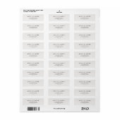 Chic Sophisticated Dove Gray Return Address Label (Vorne)