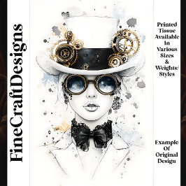 Chic Sophisticunk Steampunk Female Q4 Decoupage Seidenpapier