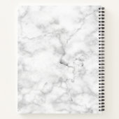 Chic Sophisticy Marble Pattern Monogram Notizblock (Rückseite)