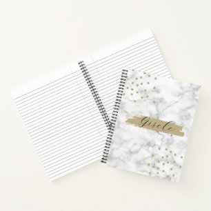 Chic Sophisticy Marble Pattern Monogram Notizblock
