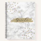 Chic Sophisticy Marble Pattern Monogram Notizblock (Vorderseite)