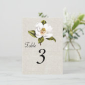 Chic Southern Magnolias Empfang Tischnummern (Stehend Vorderseite)