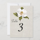 Chic Southern Magnolias Empfang Tischnummern (Rückseite)