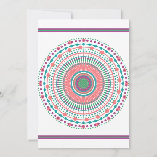 Chic Southwest Mandala Einladung (Rückseite)