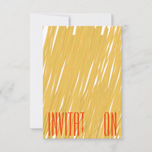 Chic Spaghetti Pasta Einladung (Vorderseite)