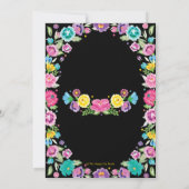 Chic Spanish Mexican Floral Fiesta Baby Dusche Einladung (Rückseite)