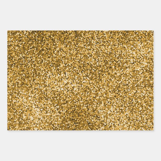 Chic Sparkle Glitzer Marmor grau Gold Geschenkpapier Set (Vorderseite 2)
