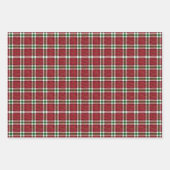 Chic Sparkly Plaid Christmas Geschenkpapier Set (Vorderseite)